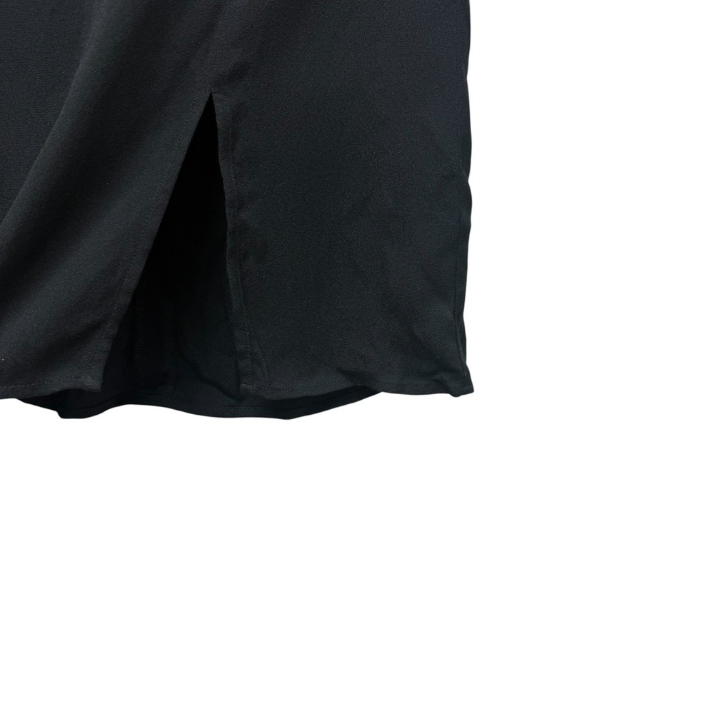 Reformation Margot High Rise Mini Skirt Black Side Slit Crepe Size 2 - Picture 3 of 9